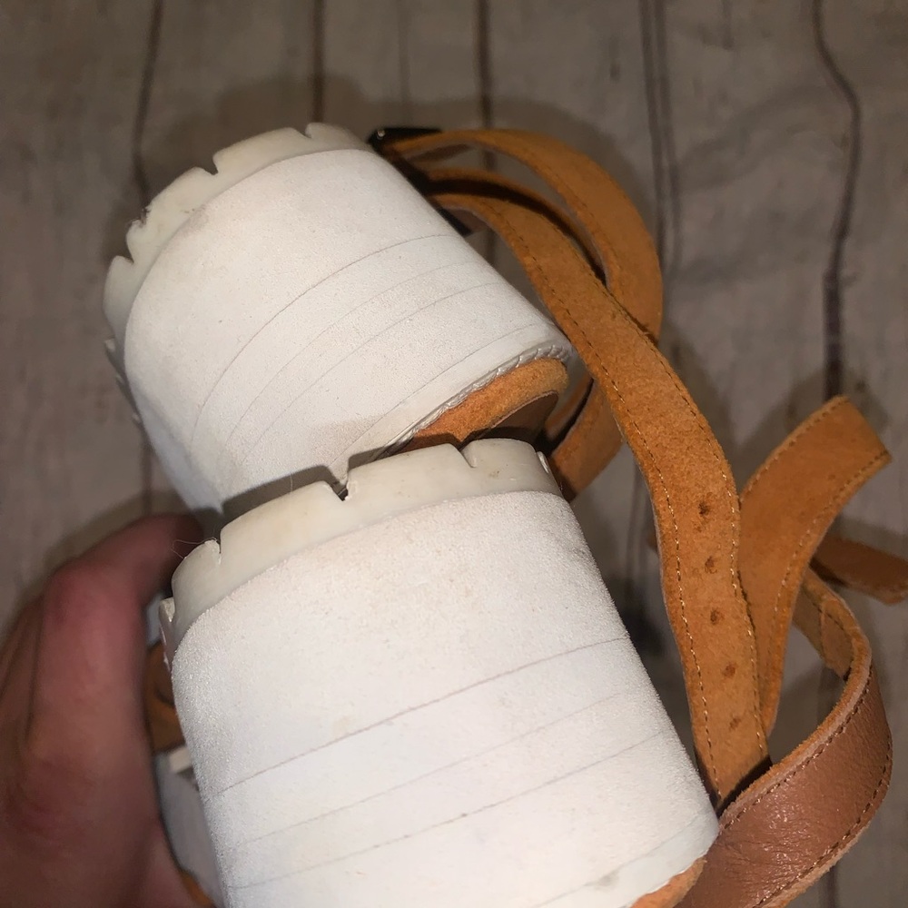 Free people essex sandal tan slight wedge 41 - Picture 7 of 7